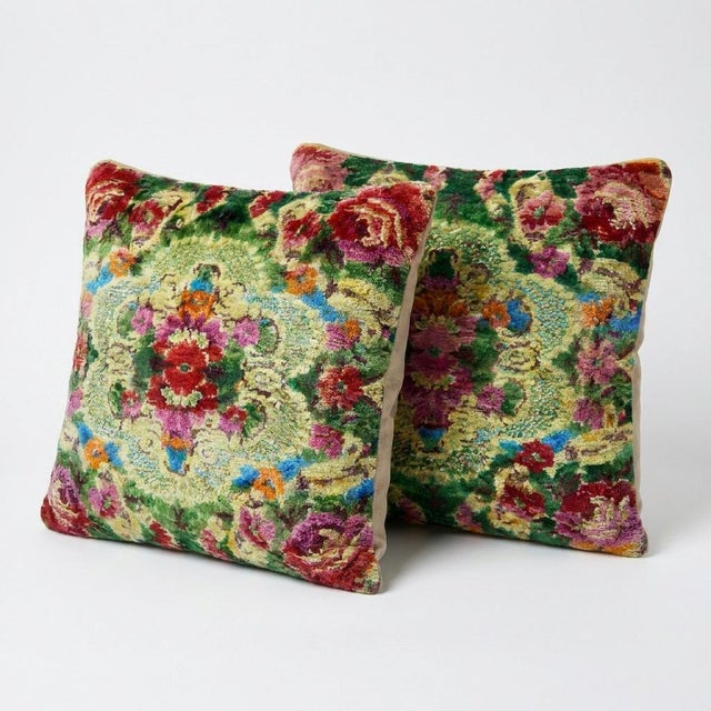 This beautiful 15'' X 17'' & 16'' X 19'' pillow cover set was made from authentic Turkish Kilim pieces. Bright colors of...