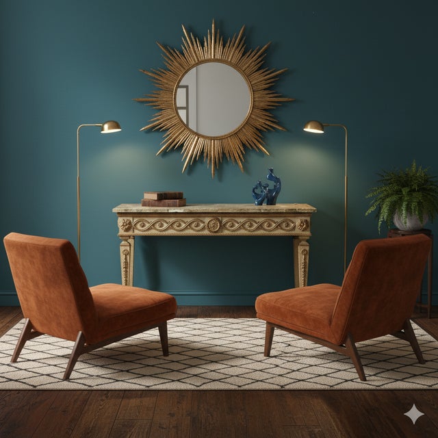 This 14th-century console table/writing desk is an antique piece that embodies the elegance and craftsmanship of the era,...