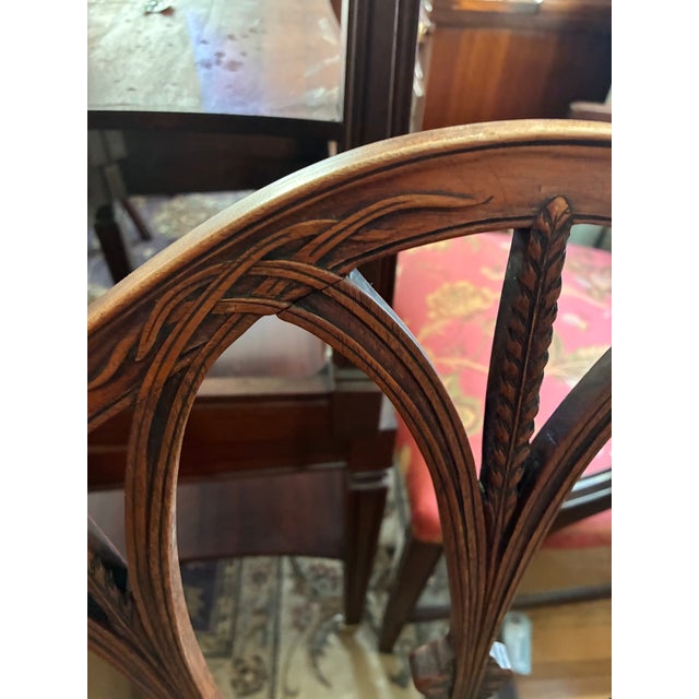Set of 8 Vintage Shield-Back Mahogany Dining Chairs by Charak For Sale - Image 9 of 12