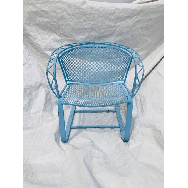 1940s Mid-Century Salterini Woodard Wrought Iron Flex Rocking Chair For Sale - Image 10 of 10