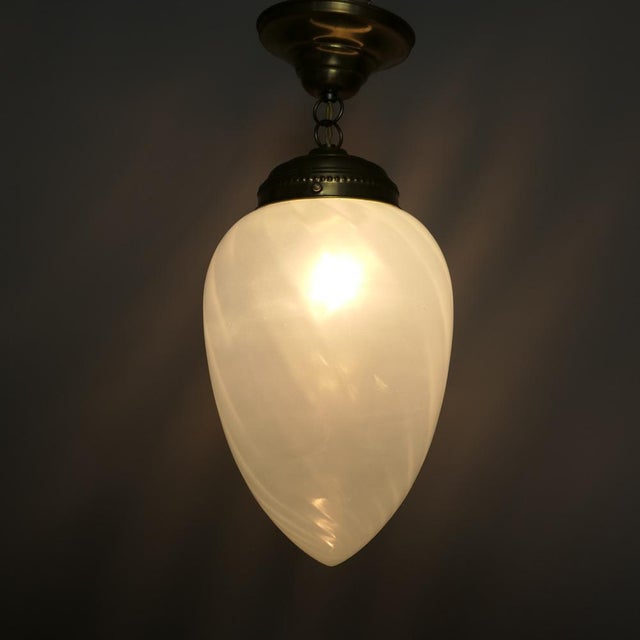 1960s Mid-Century Pendant Light with Drop-Shaped Murano Shade, 1960s For Sale - Image 5 of 9