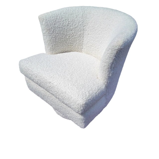 Wood Pair of Vintage Bespoke Swivel Chairs For Sale - Image 7 of 13