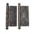 Pair of Vintage 5.25 X 6 In. Brushed Steel Door Hinges For Sale - Image 4 of 4