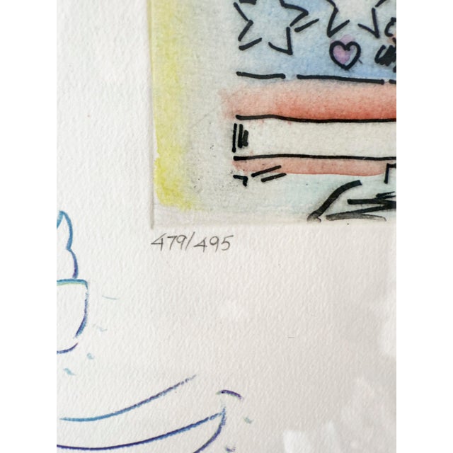 Peter Max Late 20th Century Peter Max "God Bless America" Hand-Colored Etching With Remarques, Signed Limited Edition For Sale - Image 4 of 13