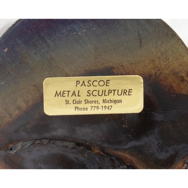 Black Brutalist Metal Sculpture by D. Pascoe For Sale - Image 8 of 8