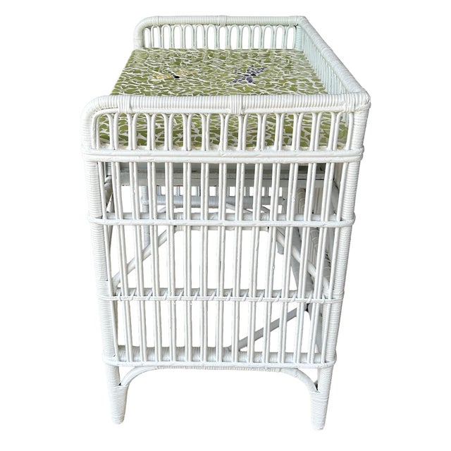 Mid 20th Century Wicker Rattan Desk For Sale - Image 15 of 18