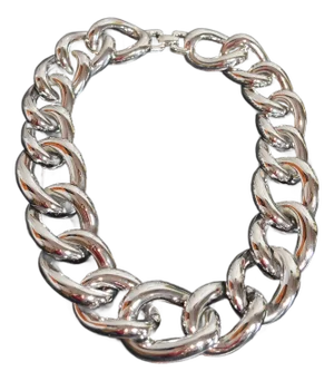 Vintage Givenchy Silver Tone Chunky Chain Necklace