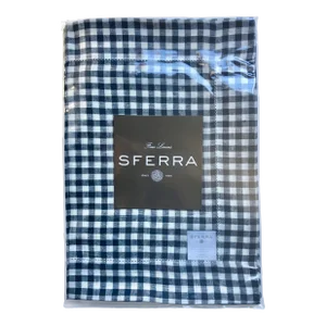 Sferra Navy Check Linen Placemats - Set of 4 -