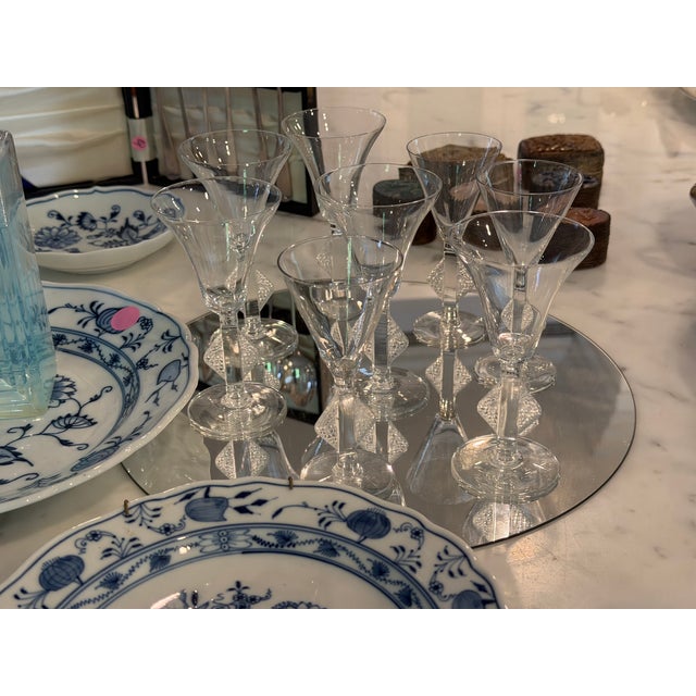 Art Deco Antique Art Deco René Lalique Saverne Cocktail Wine Stems - Set of 4 For Sale - Image 3 of 3