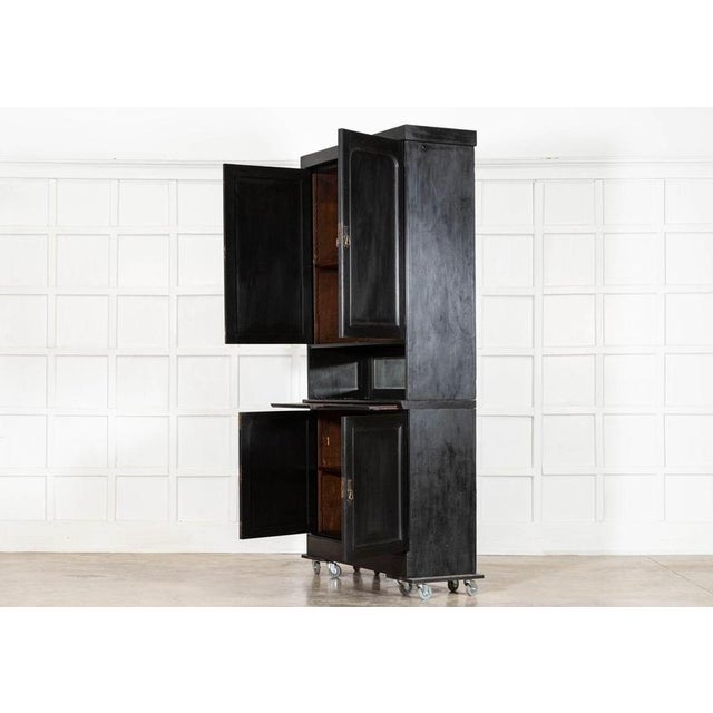 Large English Ebonised Mirrored Mahogany Cabinet, 1880 For Sale - Image 6 of 18