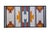 Late 20th Century Native Pecos Southwestern Navajo Geometric Textile Tribal Rug Oil Painting 42" For Sale