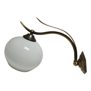 Art Deco Wall Lamp in Metal, Poland, 1950s For Sale