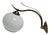 Art Deco Wall Lamp in Metal, Poland, 1950s For Sale