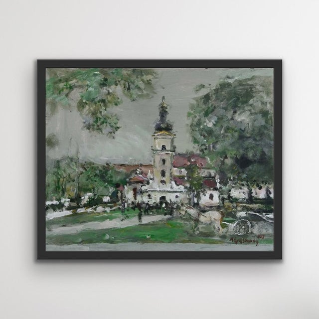 Magdalena Spasowicz, Zamosc, Oil & Acrylics on Cardboard For Sale - Image 3 of 5