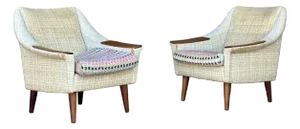 Pair of Mid Century Danish Modern Lounge Chairs