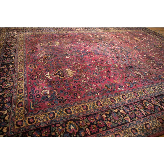 Textile Vintage Meshed Carpet - 10'2" x 13'3" For Sale - Image 7 of 11