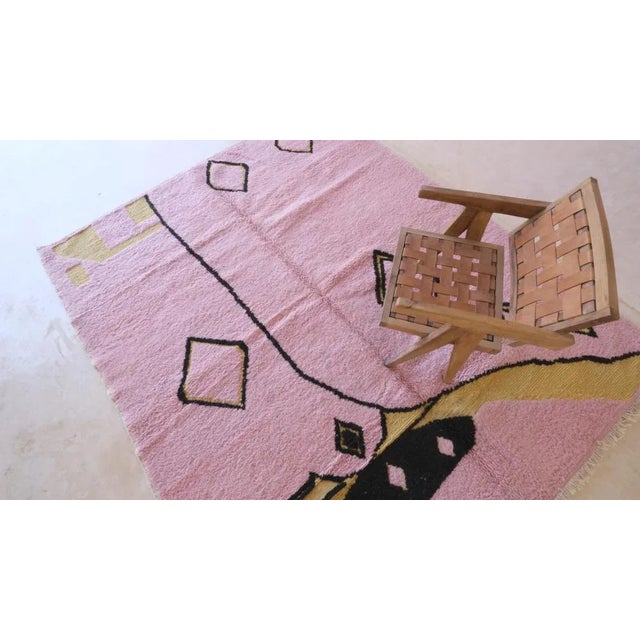 2020's Moroccan Contemporary Pink Rug - 9.8 X 8 Ft For Sale In Cleveland - Image 6 of 10