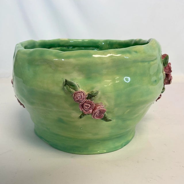 1960s 1960s Mid-Century Americana Folk Art Hand Formed Ceramic Planter. For Sale - Image 5 of 12