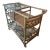 Vintage Palm Beach Tropical Rattan & Bamboo Bar Cart Barcart Glass Top For Sale