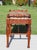 Mid-20th Century Traditional Cherry-Finish Vanity Bench With Pink & Brown Damask Upholstery For Sale In Naples, FL - Image 6 of 18