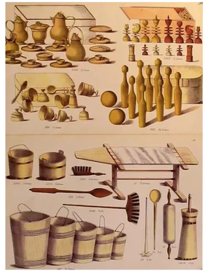 1870s Toy & Dollhouse Design Planches - A Pair