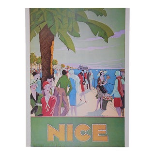 Vintage Poster by Listed Artist - Nice, France C.1973 For Sale