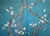 Cerulean C. 1970s Japanese Style Silk Screen "Blossoming Cherry Tree" For Sale - Image 8 of 18