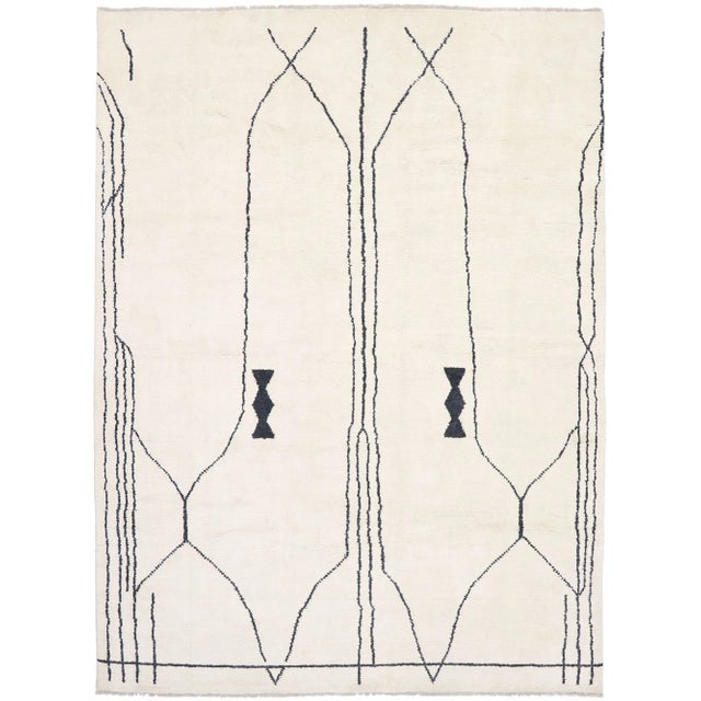 Large Neutral Moroccan Area Rug - 10'03 X 13'10 For Sale - Image 9 of 9