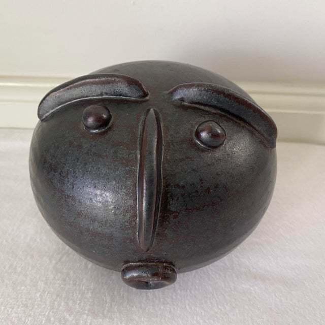 Vintage Ceramic Decorative Head For Sale In New York - Image 6 of 9