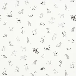 SAMPLE - Schumacher x The New Yorker Good Dogs Everywhere Wallpaper In Black & White