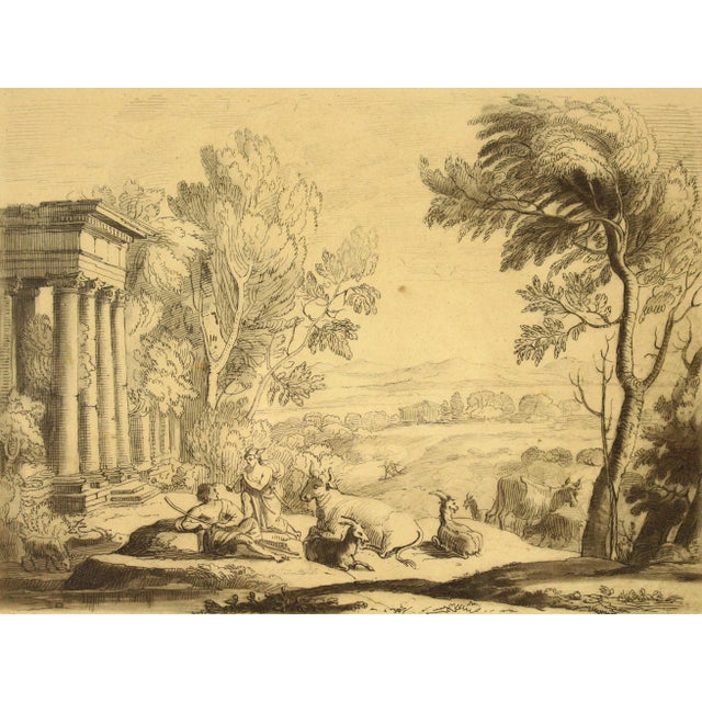Early 19th Century 1775-76 Richard Earlom Pair of Mezzotints "Liber Veratis" by Claude Lorrain For Sale - Image 5 of 13
