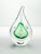 Adam Jablonski Art Glass Teardrop “Pear” Green Paperweight Sculpture 5.5” Signed Excellent condition. No chips, cracks, or...