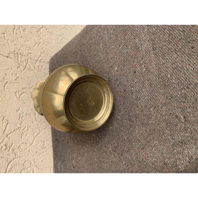 1950s Vintage Gold Brass Jug For Sale - Image 5 of 6