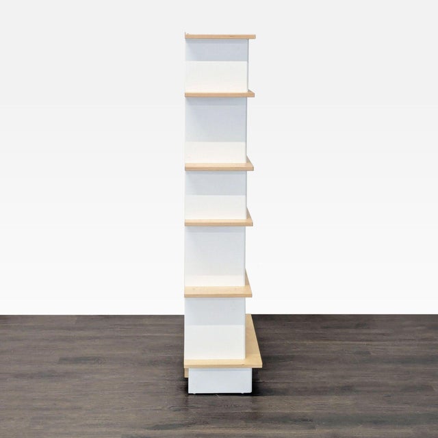 2010s Oeuf Modern Bookshelf With White & Natural Wood Finish, 5 Shelves For Sale - Image 5 of 9