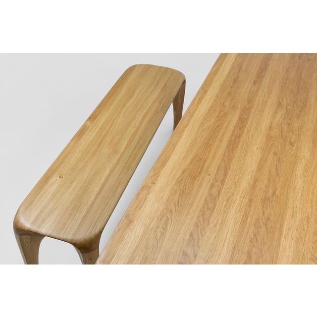 Oak Table Spline by Maxime Goléo For Sale - Image 6 of 14