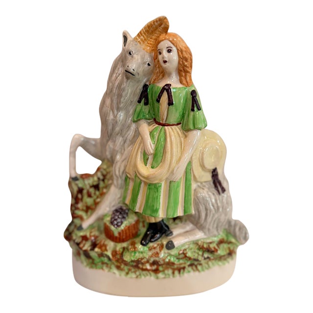 Vintage Mid-Century Sampson Smith "The Goatherds" Staffordshire Figurine - No. 6 For Sale