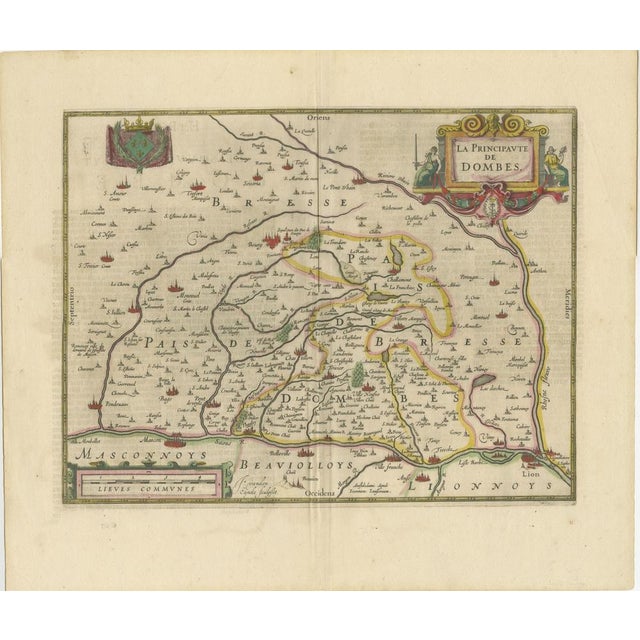 The text on the map "La principaute de Dombes; J. van den Eynde sculpit.; La Principavte de Dombes" indicates that it is a...