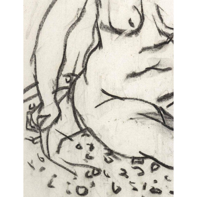 Mid 20th Century Manfred Schwartz Nude Woman Study Charcoal For Sale - Image 5 of 7
