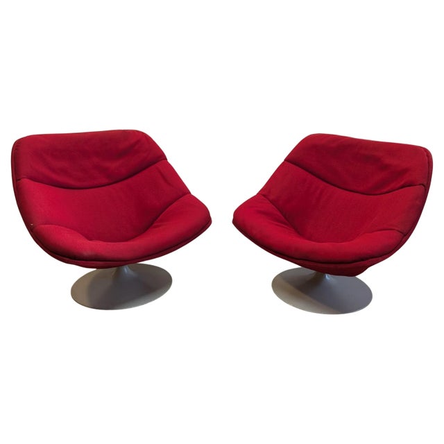 Mid-Century Modern Mid Century Swivel Lounge Chairs by Pierre Paulin For Sale - Image 3 of 12