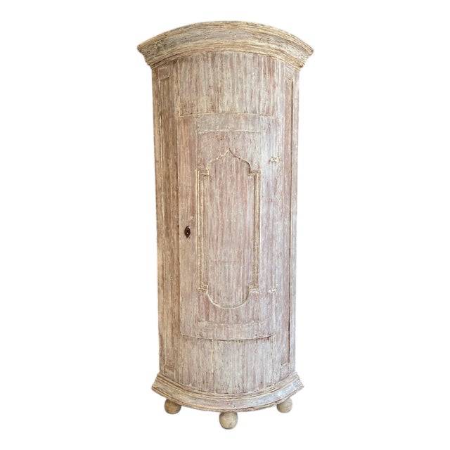 18th Century Swedish Baroque Corner Cabinet For Sale