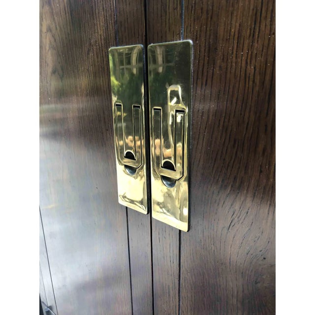 Henredon 1970s Henredon Scene One Campaign Chifferobes - A Pair For Sale - Image 4 of 12