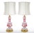 Antique Bohemian Cranberry Crystal, Painted and Gilt Gold Decorated Table Lamp For Sale - Image 12 of 12
