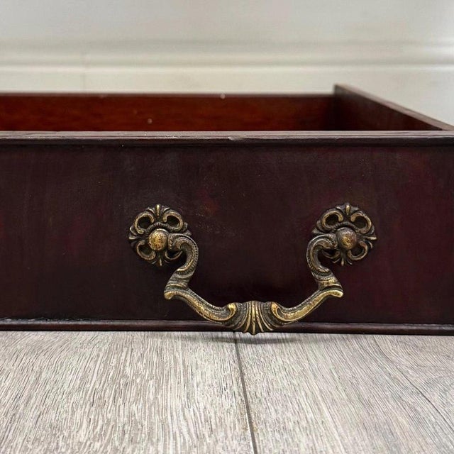 Antique English Edwardian Mahogany Writing Table For Sale - Image 11 of 12