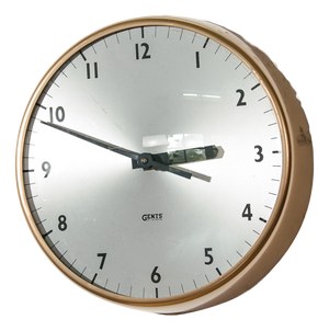 Clock with Gold Finish from Gent of Leicester, England, 1960s