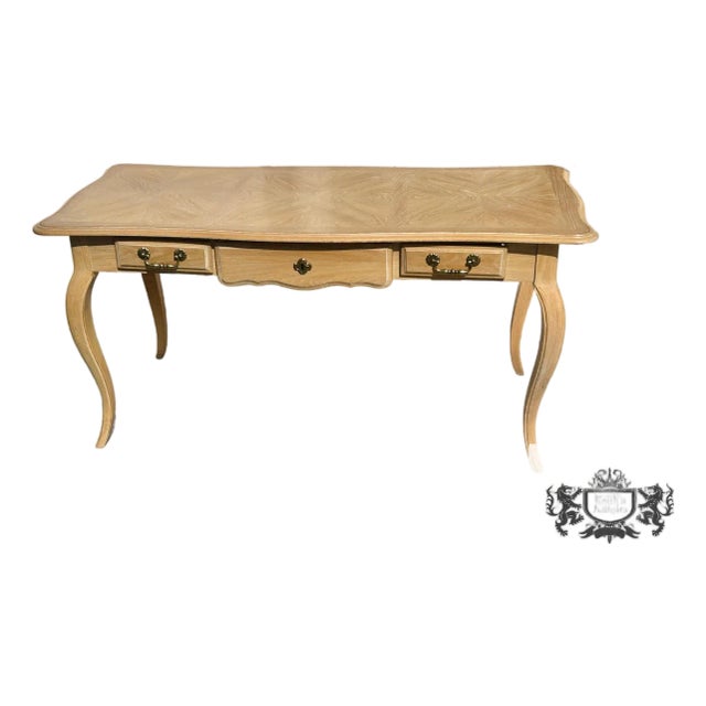 Vtg. National Mt.Airy Country French Style Three Drawer Desk/Writing Table For Sale