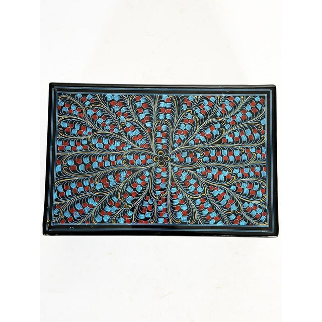 Black Blue Nesting Boxes in Lacquered Wood, France, 1970s, Set of 2 For Sale - Image 8 of 14