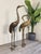 Large Vintage Bronze Crane Statues, 1920s-1940s, Set of 2 For Sale - Image 12 of 16