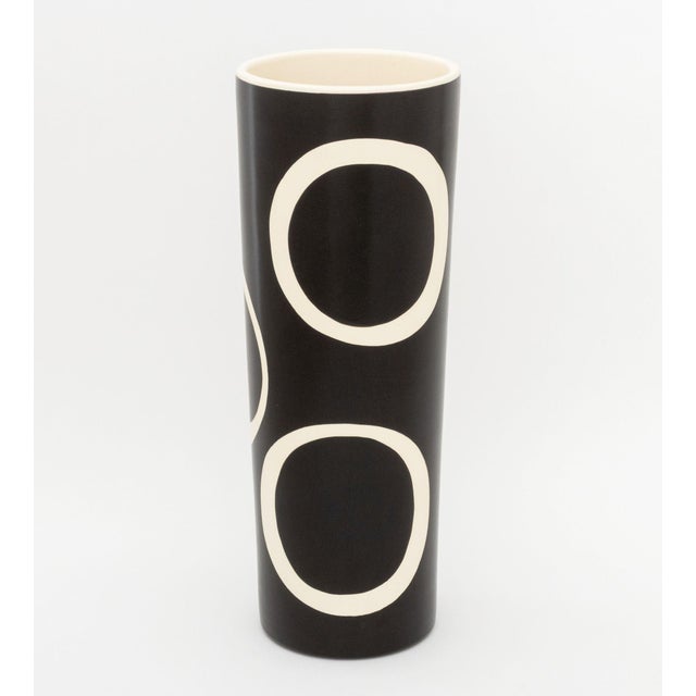 Ken Edwards Two Black and White Art Pottery Vessels For Sale - Image 4 of 16
