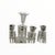 Metal Vintage Pair 14" Modular Crystal 3-Light Candelabras Threaded European Lead Crystal Complete With Prisms For Sale - Image 7 of 12