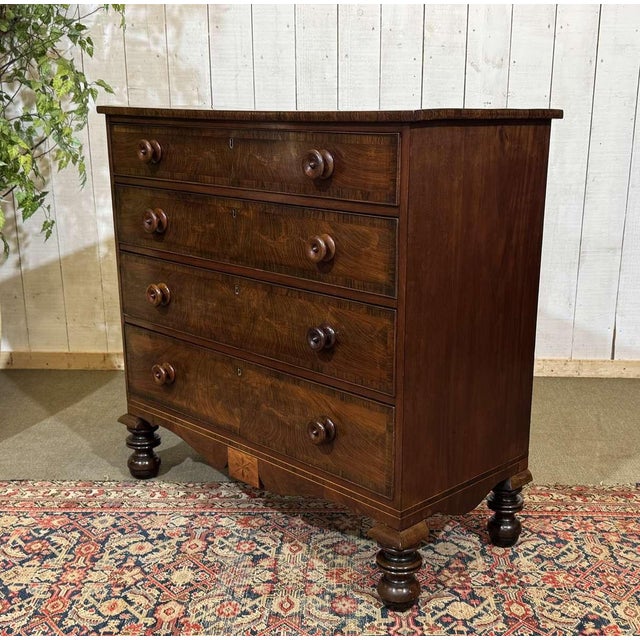 19th Century Victorian English Mahogany Chest of Drawers For Sale - Image 16 of 18